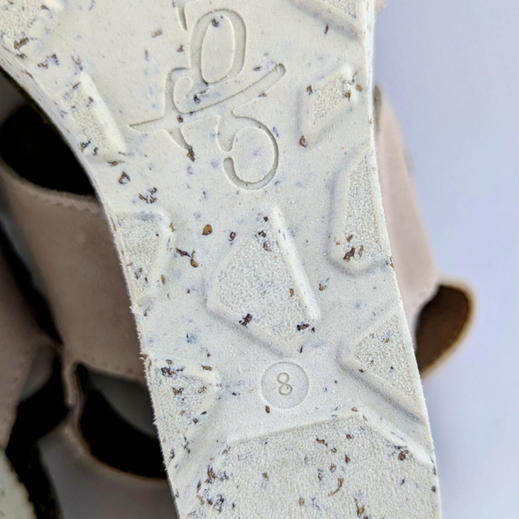 OTBT Peasant Wedge Platform Slingback Sandal Suede Leather Rosetta Blush 8 NWOB - Picture 11 of 13